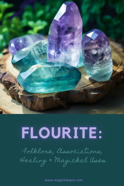 Unearth the secrets of Flourite, a mesmerizing crystal with a wealth of lore and associations. Discover the folklore that has shaped its reputation, its healing properties, and its magical uses in various traditions. Learn how this vibrant and versatile stone can amplify your spiritual practices, enhance your wellbeing, and tap into its energy for transformation and growth. 🌈✨ #Flourite #CrystalHealing #Folklore #Magick #Spirituality Crystals For Purification, Healing Crystals Decor, Folklore Mythology, Positive Energy Crystals, Unique Crystals, Healing Crystals Meanings, Mojo Bags, Energy Clearing, Gemstone Meanings