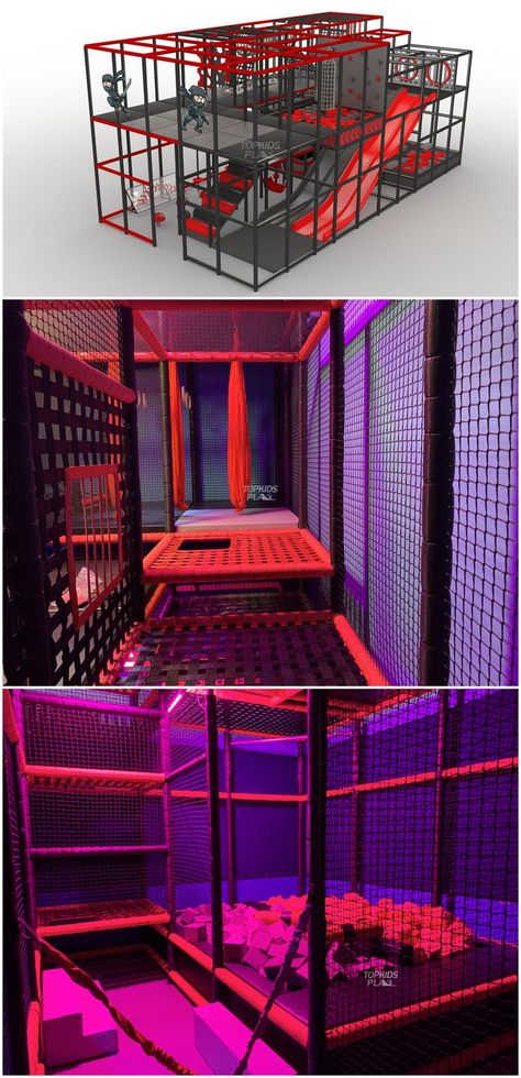 Indoor Playground For Adults, Ninja Playground, Detroit Usa, Adult Playground, Kids Indoor Playground, Indoor Play Areas, Chunky Monkey, Future Room, Fun House