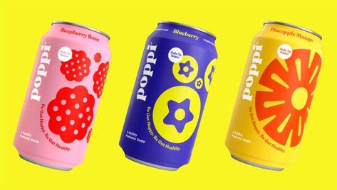 Juice Branding, Fruit Packaging, Drinks Packaging Design, Soda Brands, Juice Packaging, Sparkling Drinks, Vintage Poster Design, Cool Packaging, Visual Identity Design