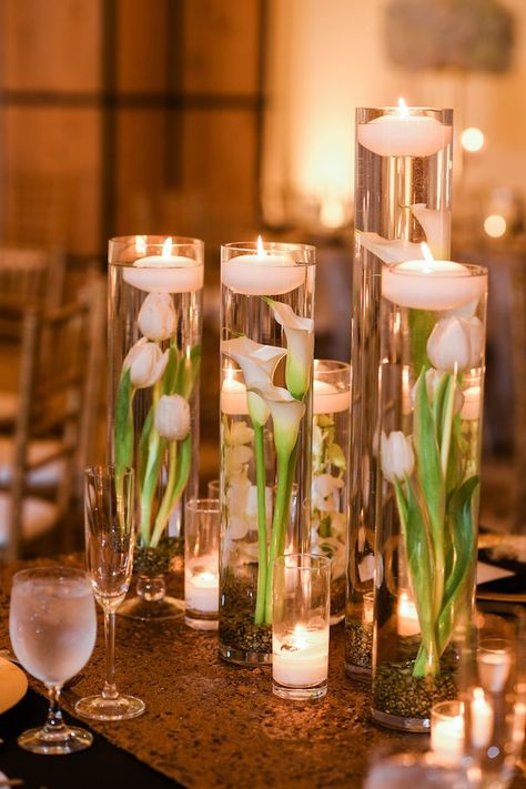 Luxurious White & Gold Wedding Hosted at Terranea Resort - Little Hill Floral Designs Calla Lily Centerpieces, Lily Centerpieces, Terranea Resort, White Boutonniere, Boda Ideas, Calla Lily Wedding, Tulip Wedding, Beach Wedding Flowers, Florist Wedding