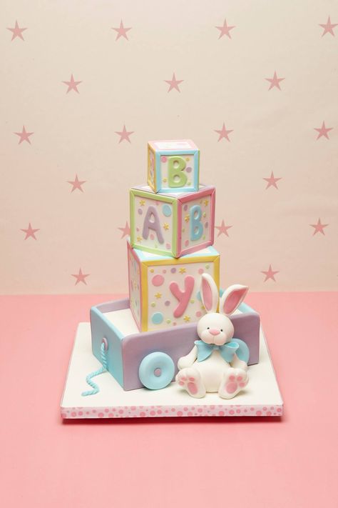 Debbie Brown Cakes Brown Cake, Boy Baby Shower Ideas, Baby Birthday Cakes, Fiesta Baby Shower, Baby Cakes, Shower Bebe, Baby Blocks, Novelty Cakes, Baby Shower Cake