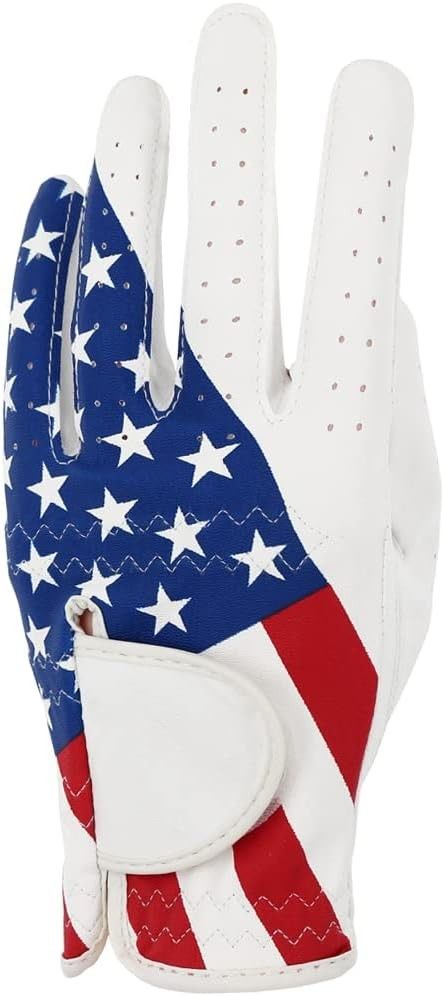 Golf Gloves for Men and Women Left Hand for Right Handed Golfer The American Flag Pattern Synthetic Leather Lycra Fiber Adjustable Closure Gloves For Men, American Pattern, Flag Pattern, Golf Gloves, The American Flag, Left Handed, Left Hand, Synthetic Leather, Golf Clubs