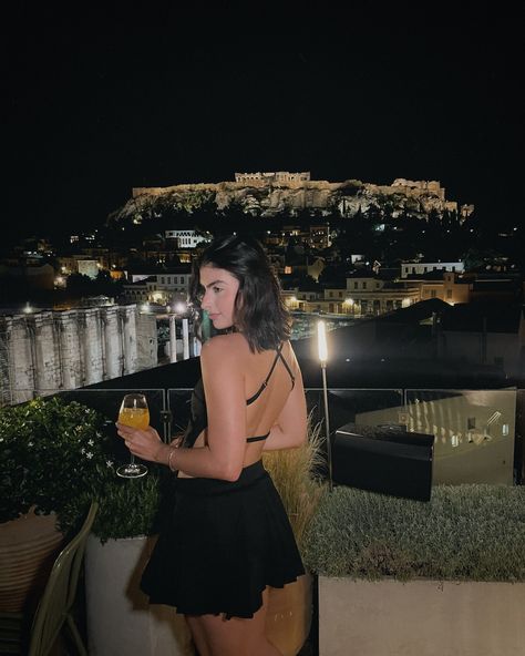 Night 1 in Athens. With my gal @mariantoniarobalino 🌞🇬🇷✨🧿 Night Fashion Aesthetic, Greece Night Out Outfit, Insta Pics At Night, Athens Photo Ideas, Comments For Instagram Pic, Night Pictures Instagram, Athens Aesthetic, Athens Fashion, Ariana Grande Quotes