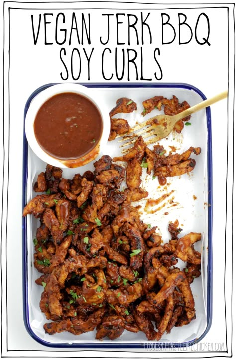 Soy Curl Recipes, Soy Curls Recipes, On A Bun, Soy Curls, Vegan Grocery, Vegan Meat, Grain Bowl, Bbq Sauce Homemade, Vegan Main Dishes