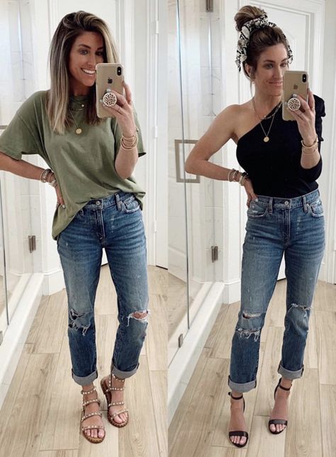 Jen Reed, Date Night Outfit Fall, The Sister Studio, Sister Studio, Tomgirl Jeans, Ig Bio, Cute Date, Jeans Outfits, Chambray Top