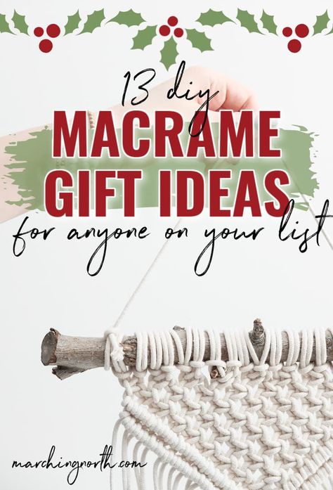 13 Macrame Gift Ideas for the Holidays (or All Year Round!) Macrame Gift Ideas, Small Macrame Projects, Macrame Tutorial Beginner, Macrame Gift, Macrame Baby, Macrame Plant Hanger Tutorial, Free Macrame Patterns, Macrame Plant Hanger Patterns, Simple Macrame