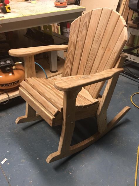 Rocking Chair Woodworking Plans, Outdoor Chairs Design, Adirondack Chairs Diy, Diy Rocking Chair, Used Outdoor Furniture, Rocking Chair Plans, Handmade Wood Furniture, Chair Woodworking Plans, Adirondack Rocking Chair