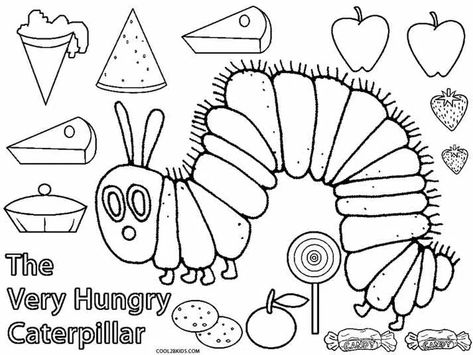 20+ Free Printable The Very Hungry Caterpillar Coloring Pages - EverFreeColoring.com Caterpillar Coloring Page, Very Hungry Caterpillar Printables, Hungry Caterpillar Food, The Very Hungry Caterpillar Activities, Hungry Caterpillar Craft, Hungry Caterpillar Activities, Caterpillar Craft, Food Coloring Pages, Coloring Pages Inspirational