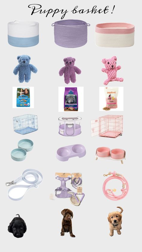 Make your own basket # pic a puppy Puppy Basket, Puppy Needs, Dog Toy Basket, Puppy Supplies, Puppy Stuff, Toy Basket, A Puppy, Aspen, Dog Toys