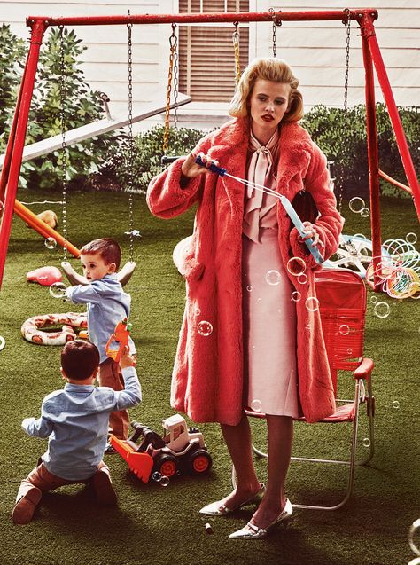 Grace Coddington, Steven Klein, Stepford Wife, Lara Stone, Tired Mom, Joan Smalls, Vogue Us, Modern Kids, Fashion Editor