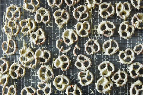 Yogurt White Chocolate recipe on Food52 White Chocolate Recipe, Yogurt Pretzels, Yogurt Covered Pretzels, Make Your Own Yogurt, Homemade Truffles, White Chocolate Recipes, Making Yogurt, Cereal Bar, Covered Pretzels