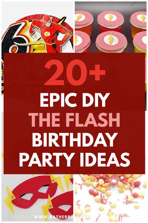 DC Comics The Flash superhero birthday party ideas Flash Party Favors, Flash Themed Birthday Party, The Flash Party Ideas, Flash Birthday Party Ideas, The Flash Birthday Party, Flash Birthday Party, Superhero Birthday Party Games, Bday Party Boy, Superhero Birthday Party Favors