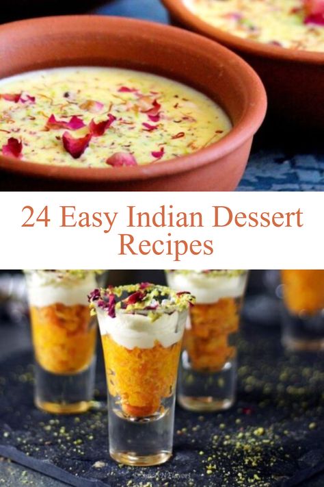 Tired of trying the same desserts over and over again? The world has fallen in love with Indian culture, and one of the things we love most is delicious Indian food. While we love curry dishes, there is so much more to Indian cuisine than curry. Also, while vegetables play a huge role in Indian food, several Indian dishes also have meat. Mini Indian Desserts, Indian Party Desserts, Modern Indian Desserts, Healthy Indian Desserts, Indian Dessert Cups, Fancy Indian Food, Vegan Indian Dessert Recipes, Indian Food Recipes Dessert, Indian Deserts Sweets