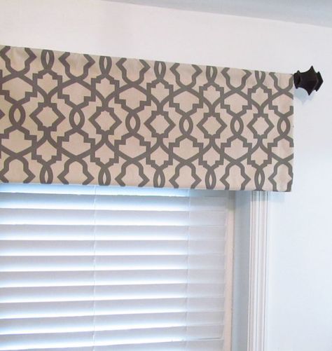 Made to Order Window Valance Gray Natural Sheffield by OldStation Roman Shades Kitchen, Modern Valances, Valences For Windows, Window Toppers, Luxurious Room, Curtain Rings, Magnolia Homes, Window Valance, Curtains Window Treatments