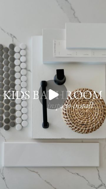 Tara Nelson on Instagram: "Kids Bathroom Inspo to Install 🤍

One of my favorite ways to envision a space is with a mood board! For this kids bathroom, I knew I wanted to keep it playful but also neutral! 

My three favorite design elements in this bathroom are:

1 - Trough Sink. Such a fun way to get two faucets in a smaller vanity and still have good counter space.

2 - Playful Tile Floor. Nothing makes me happier than a penny tile floor. Such a fun way to add energy to the room.

3 - Shiplap. I love a shiplap sink wall. Big mirror and pretty lighting with the shiplap backdrop is a home run.

All and all this bath is a great space for kids and guest!🤍

Comment SHOP  for a links to be sent directly to your inbox!

Or head to my LTK account in my bio to grab the links!

And don’t forget t Shiplap Backdrop, Penny Tile Floor, Penny Tile Floors, Space For Kids, Trough Sink, Penny Tile, Small Vanity, Big Mirror, Bathroom Inspo