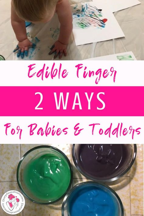 Edible Finger Paint, Activity For Babies, Baby Safe Paint, Best Edibles, Paint Easy, Sensory Activities Toddlers, Finger Paint, Edible Paint, Sensory Activity