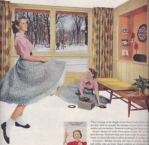 1950s Windows, Window Ads, 60s Home, Rose House, Retro Housewife, Century Decor, Vintage Windows, Retro Interior, Window Insulation