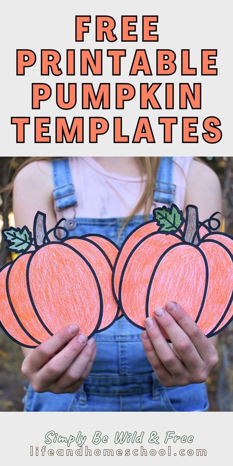 Free pumpkin printables for decorating and crafting! These printable pumpkin templates make a great pumpkin craft, coloring sheet, or fall banner. Thankful Pumpkin Craft For Kids, Build Your Own Pumpkin Craft, Pumpkin Craft Kids, Pumpkin Craft For Preschool, Pumpkin Bulletin Board Ideas Preschool, Pumpkin Free Printables, Pumpkin Activities Preschool Free Printable, Printable Pumpkin Template, How Many Pumpkins Tall Are You