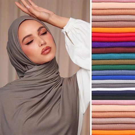 Wrap Hijab, Hijab Simple, Jersey Scarf, Jersey Hijab, Shawl Wrap, Face Coverings, Color Khaki, Elevate Your Style, Fashion Essentials