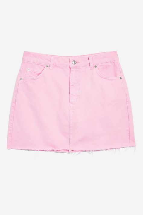 Topshop | PETITE Denim High Waisted Skirt | US 4 | $55 Pink Denim Jacket, Jean Skirt Outfits, Skirt Images, High Waisted Denim Skirt, Pink Denim, Kawaii Fashion Outfits, Easy Trendy Outfits, Pink Jeans, Topshop Outfit