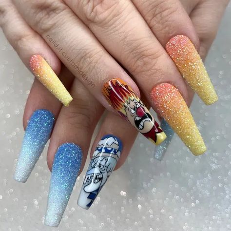 Winter Nails Inspo: 26+ Gorgeous Ideas For The Season Old School Movie, Gender Reveal Nails, Baby Shower Nails, Snowman Nails, Statement Nail, Holiday Nail Designs, Plaid Nails, Model Nails, Geometric Nail