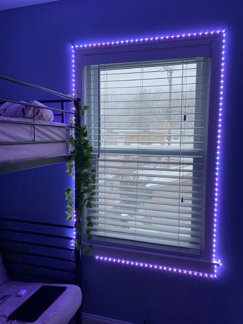 Lead Windows, Led Lighting Bedroom, Faux Window, Window Bed, Bedroom Windows, Picture Windows, Room Makeover Inspiration, Bedroom Lighting, Dream Bedroom