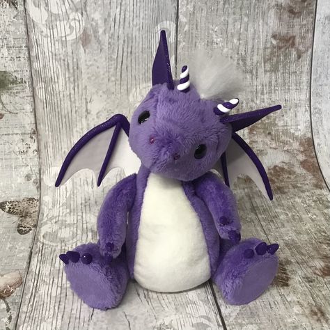 Purple Dragon Stuffed Animal, Cute Dragon Plushies, Dragon Stuffed Animal Pattern, Cute Stuffies, Dragon Stuffed Animal, Stuffed Dragon, Dragon Plushie, Plush Dragon, Goth Baby