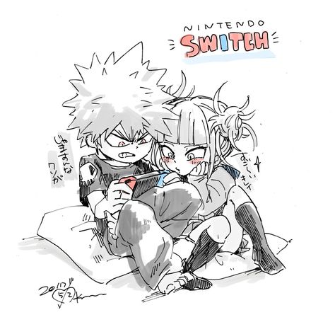 Boku no Hero Academia || Katsuki Bakugou, Himiko Toga. Yandere Girl, Bakugo Katsuki, Film Anime, Katsuki Bakugou, Buko No Hero Academia, Anime Fairy, My Hero Academia Episodes, Hero Academia Characters, Anime Ships