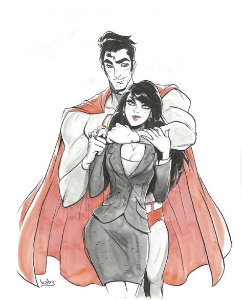 Superheroes or Whatever — jetslay: DC couples by Babs Tarr. Superman Lois Lane, Babs Tarr, Dc Couples, Superman And Lois Lane, Drawing Things, Teen Titan, Superman Lois, Lois Lane, Drawing Prompt