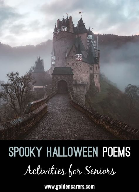 Spooky Poems for Halloween Halloween Poems For Adults, Spooky Poems, Halloween Acrostic Poem Template, Halloween Poems For Kids, Spooky Short Stories For Middle School, Spooky Poems Vintage Halloween, Spooky Woods, Poem Activities, Scary Scarecrow