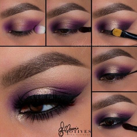 Makeup Ojos, Purple Smokey Eye, Purple Eye Makeup, Dramatic Eye Makeup, Eye Makeup Steps, Beautiful Eye Makeup, Eye Makeup Designs, Makijaż Smokey Eye, Makeup Eye Looks