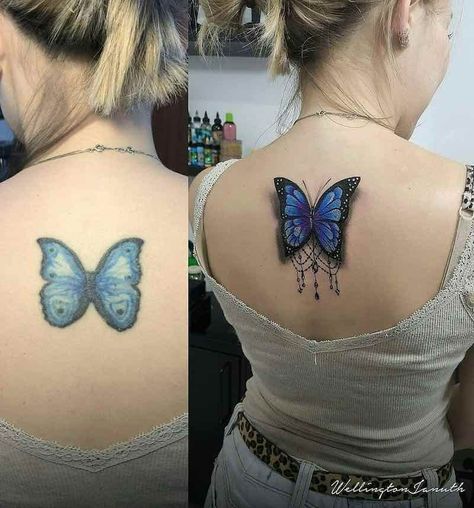 Sam Tattoo, Tatuaje Cover Up, Butterfly Tattoo Cover Up, Butterfly Tattoo On Shoulder, Butterfly Tattoo Meaning, Butterfly Back Tattoo, Butterfly Tattoos For Women, Half Sleeve Tattoos For Guys, Skeleton Hand Tattoo