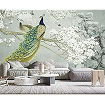 Chinoiserie Peacock, Tapete Gold, Animal Wallpapers, Peacock Wallpaper, Chinoiserie Wallpaper, Bird Motif, Wallpaper Rolls, Mural Wall Art, Removable Wall