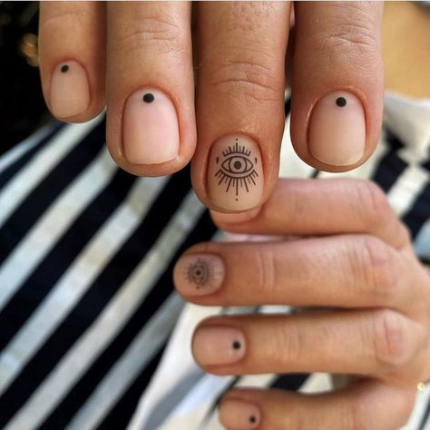 Mens Manicure, Evil Eye Nails, Minimal Nails Art, Mens Nails, Trend Ideas, Hippie Nails, Minimalist Nail Art, Modern Nails, Nail Trend