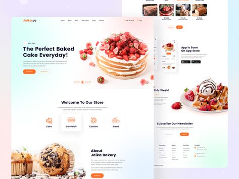 Browse thousands of Cake Web images for design inspiration | Dribbble Cake Website Design Inspiration, Feature Section Web Design, Bakery Website Design Inspiration, Cake Website Design, Cake Websites, Bakery Website Design, Cake Website, Website Branding Design, Cooking Website