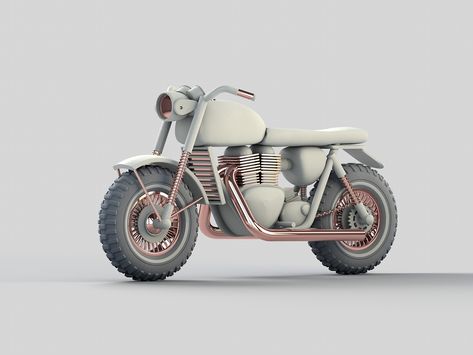 Motorcycle model on Behance Stylized Vehicle, Blender 3d Inspiration, Pod Racer, Cartoon Props, Blender Design, Anime Props, Industrial Sketch, 3d Practice, Car Blueprint