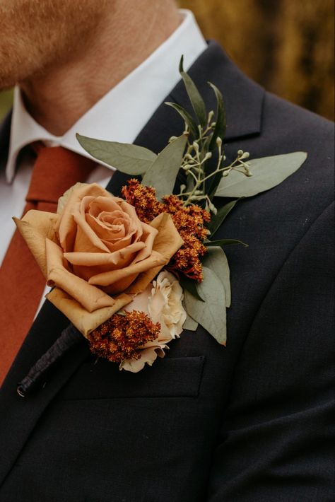 Orange Groomsmen Attire, Burnt Orange Groomsmen, Burnt Orange Groomsmen Attire, Orange Groomsmen, Fifty Flowers, Rust Wedding, Party Colors, Wedding Parties Colors, Idaho Wedding