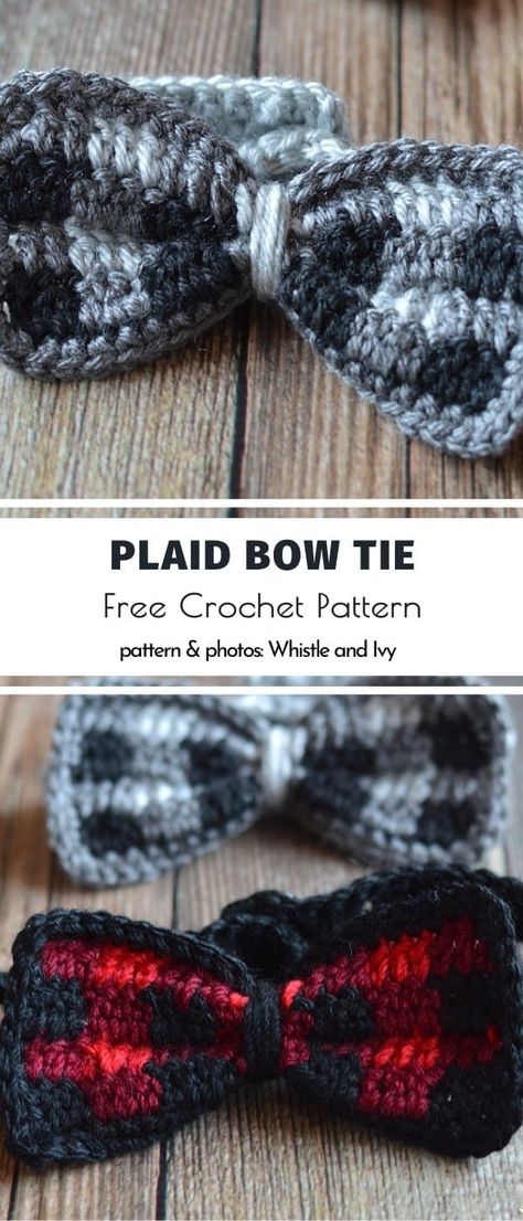 Tie Pattern Free, Crochet Bow Ties, Pet Crochet, Crochet Bow Pattern, Puppy Crochet, Bow Crochet, Crochet Plaid, Selling Ideas, Bowtie Pattern