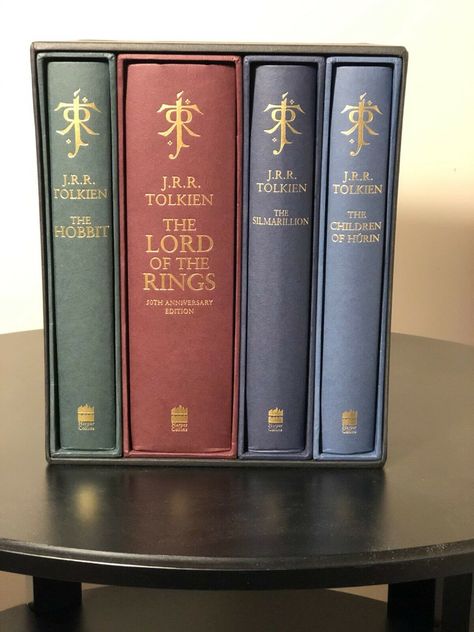 Tolkien Books Collection, Hobbit Book Aesthetic, Lord Of The Rings Book Aesthetic, Lord Of The Rings Book Cover, Lotr Books, Lord Of The Rings Books, The Hobbit Book, Jrr Tolkien Books, Lord Of The Rings Collection