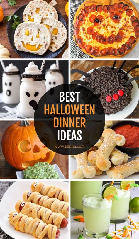 Whether you want themed treats, or just warm fall goodness, enjoy this collection of perfect Halloween Dinner Ideas. #halloweendinner #halloween #dinner #holidaydinner Spooky Halloween Dinner, Halloween Dinner Ideas, Halloween Pasta, Holiday Punch Recipe, Spooky Dinner, Halloween Food Dinner, Fun Halloween Treats, Themed Treats, Halloween Dishes