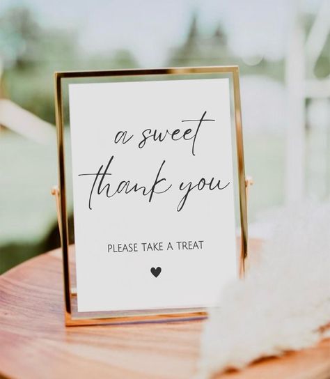 Party Favor Table Ideas, Favor Table Ideas, Take A Favor Sign, Party Favor Sign, Party Favor Table, Take A Treat Sign, 2024 Minimalist, Modern Wedding Favors, 2024 Printable