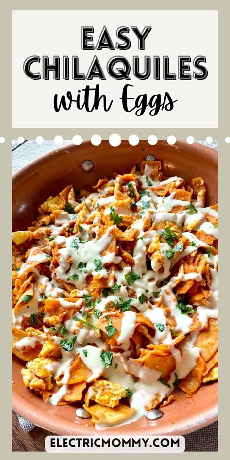 Easy Chilaquiles with Eggs Mexican Food Recipes With Eggs, Mexican Breakfast Recipes Chilaquiles, Healthy Chilaquiles Recipe, Chilliquelles Recipe Easy, Mexican Breakfast Recipes Easy, Easy Chilaquiles Recipe Mexican, Chilequilles Chilaquiles Recipe Easy, Chillequillas Recipe, Chiliquillas Recipe Easy