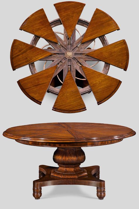 Rotating Table Top, Diy Extendable Dining Table, Old Round Table, Expanding Round Table, Wooden Round Dining Table, Antique Drop Leaf Dining Table, Expanding Table, Round Medieval Table, Large Round Dining Table