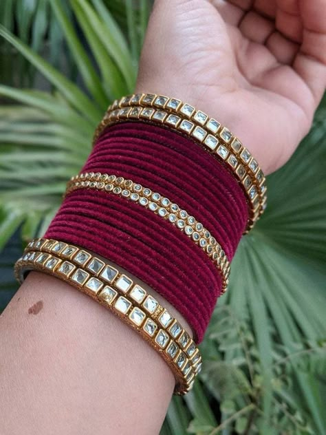 Silk Thread Bangles Design, Red Bangles, Stone Bangles, Thread Bangles Design, Colorful Bangles, Kundan Bangles, Glass Bangles, Silk Thread Bangles, Bangles Set