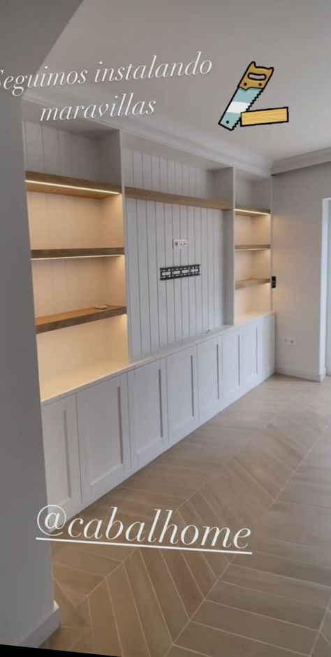 Built In Tv Wall Unit Studio Mcgee, Tv Wall With Cabinets And Shelves, How To Decorate A Two Story Wall, Tv With Built In Shelves, Built In Shelves With Lighting, L Shaped Built In, Tv Wall With Built Ins, Full Wall Built Ins, Tv Wall Built In