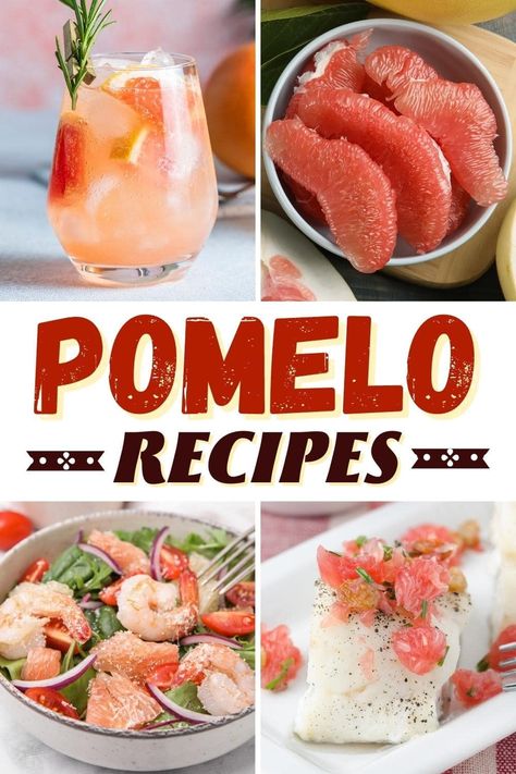 These easy pomelo recipes will help you make the most out of citrus season. From salads to salsas, you'll discover delicious ways to use your fresh pomelos. Thai Pomelo Salad Recipes, Pomelo Salad Recipe, Pomelo Jam, Pomelo Dessert, Pomelo Recipes, Gin Pomelo, Pomelo Recipe, Pomelo Salad, Mango Pomelo Sago