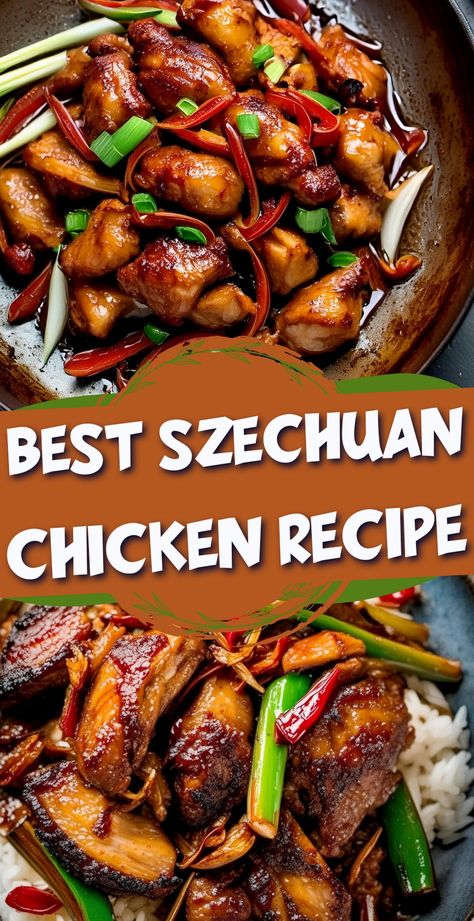 Best Szechuan Chicken Recipe Beefaroni Recipe, Schezwan Chicken, Chicken Laksa, Szechuan Recipes, Szechuan Chicken, Chicken Wrap Recipes, Dried Chillies, Christmas Cake Recipes, Asian Chicken