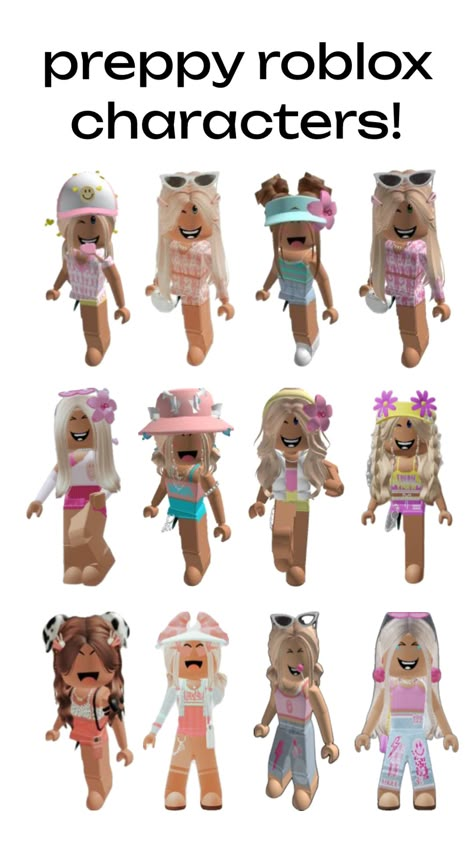 Adopt Me Outfit Ideas, Preppy Adopt Me, Pink Outfits Aesthetic, Preppy Roblox, Shuffles Preppy, Preppy Decal, Outfit Ideas Aesthetic, Roblox Characters, Fyp Aesthetic