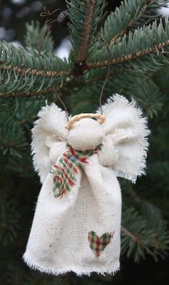 Cas Christmas Cards, Rustic Christmas Crafts, Teddy Bear Sewing Pattern, Angel Pin, Christmas Angel Ornaments, Christmas Topper, Handmade Angels, Angel Crafts, Christmas Dolls