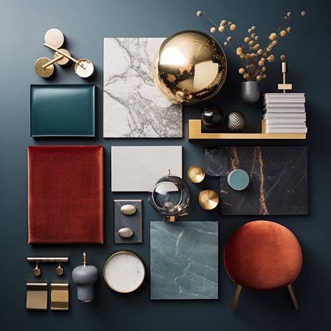 Moodboard Monday! A mood board, or visual board, is designed to pull ideas together and show a relationship between materials. Personally, I love jewel tones mixed with marble, brass accents, velvet, leather and linen. Mood boards are also very useful to create a cohesive flow of related colours, patterns, and textures through your home. #plushdesigninteriors #moodboardmonday #adelaideinteriordesigners #interiordesigneradelaidehills #plushhomesmagazine Gemstone Colour Palette, Jewel Tone Mood Board, Dark Interior Mood Board, Glam Mood Board Interior Design, Energetic Mood Board, Color Mood Board, Jewel Tone Living Room, Neutral Blue, Bedroom Vibes